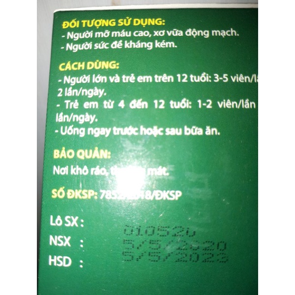 Thực phẩm bảo vệ sức khỏe :Dầu tỏi Tuệ Linh Galic oil