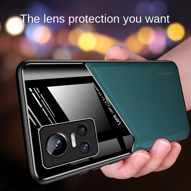 Ốp Điện Thoại Da Chống Sốc Kèm Móc Xỏ Ngón Nam Châm Cho OPPO Realme GT Neo 3 Realme GT Neo3