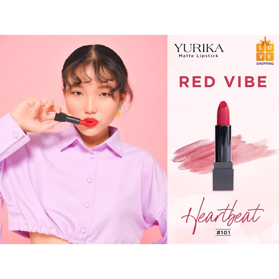 Set 02 thỏi Son YURIKA Matte Lipstick phá cách 05 màu lựa chọn