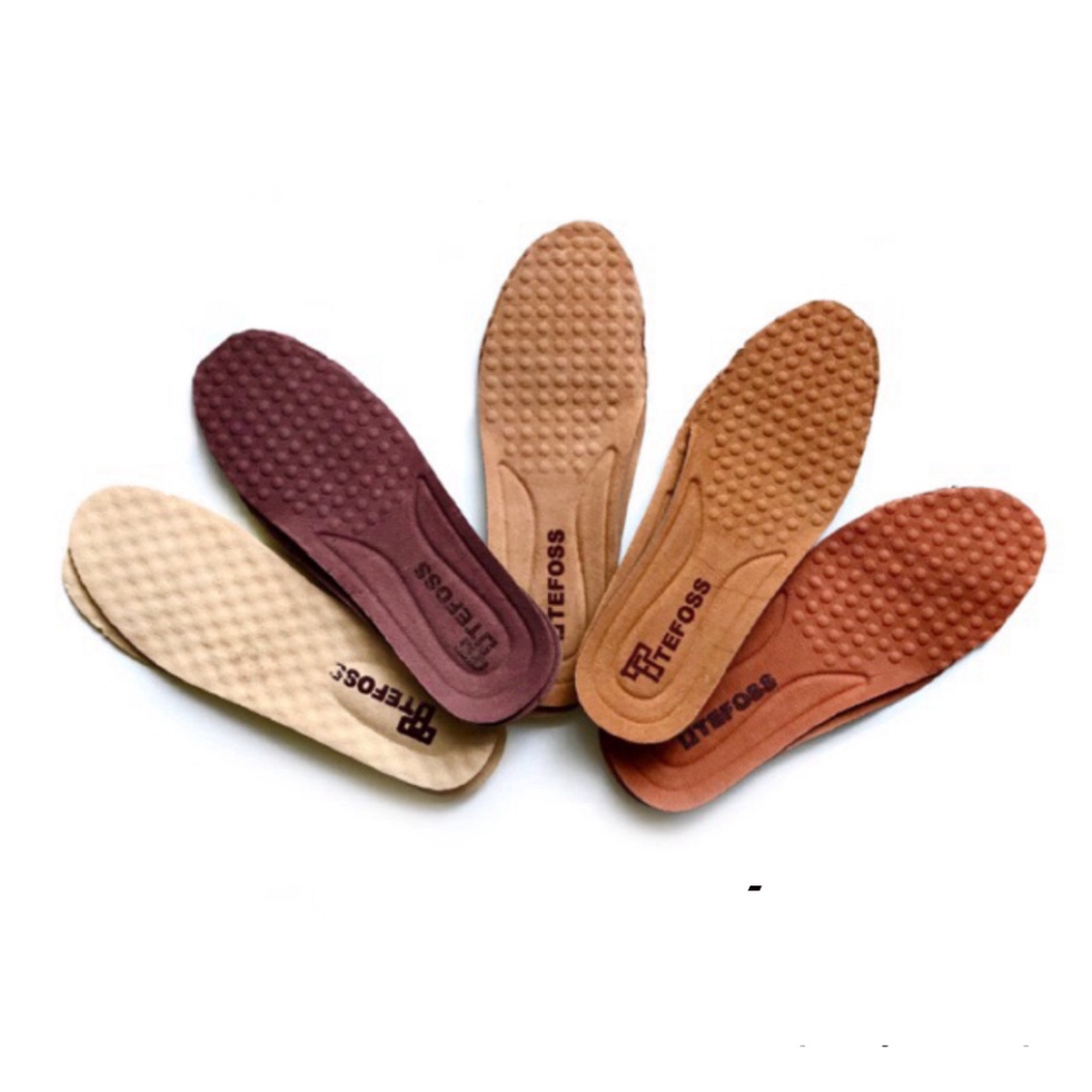 Lót giày DA THẬTTEFOSS nguyên bản thuộc thảo mộc thấm hút mồ hôi, êm chân, tăng chiều cao size 38-44