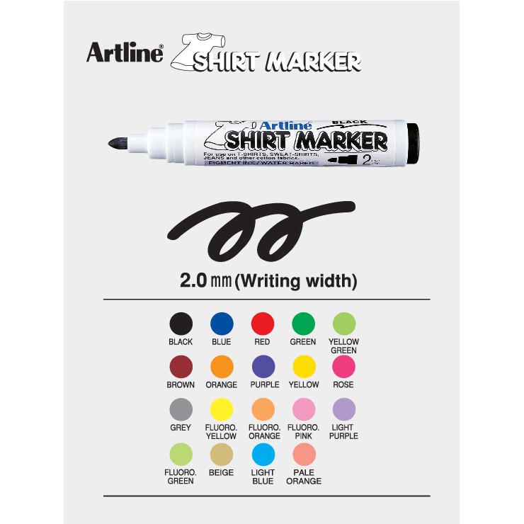 Bút vẽ áo Shirt marker Artline EKT-2, 2.0mm