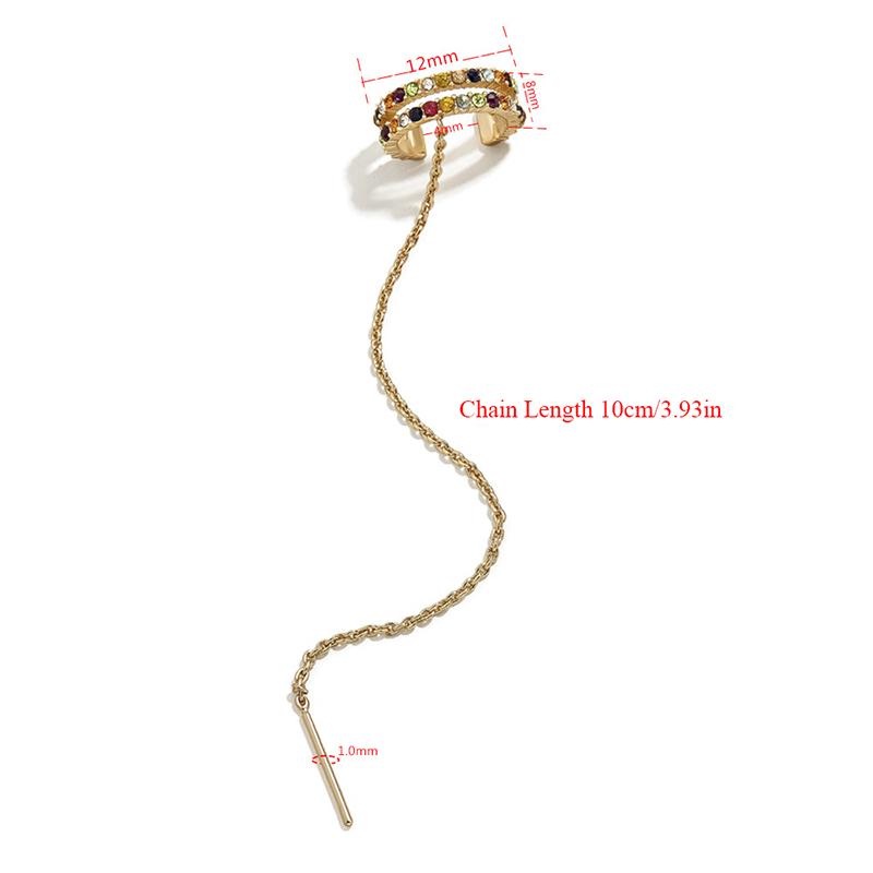 Hoa Tai Dáng Dài Đính Đá Phối Tua Rua Phong Cách Vintage