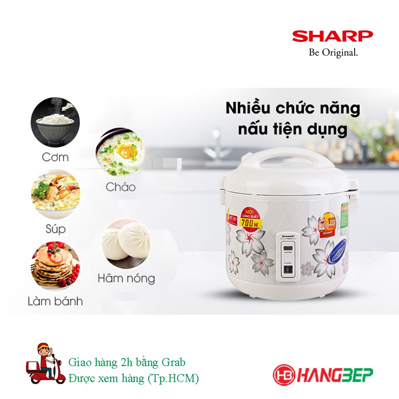 Nồi cơm điện Sharp 1.8 lít KS-N181ETV/KS-N182ETV/KS-N192ETV - Mới 100%, Chính hãng Sharp, SX Thái Lan, BH 1 năm