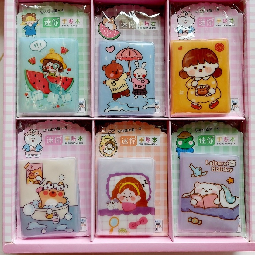 Sổ tay nhí hoạt hình ,size 5 x 6,8 cm có sẵn lỗ làm móc khóa