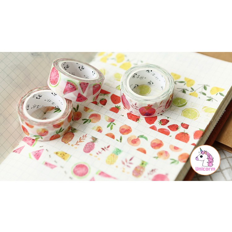 BĂNG DÍNH WASHI TAPE SUMMER TIME ( 15MM X 7M )