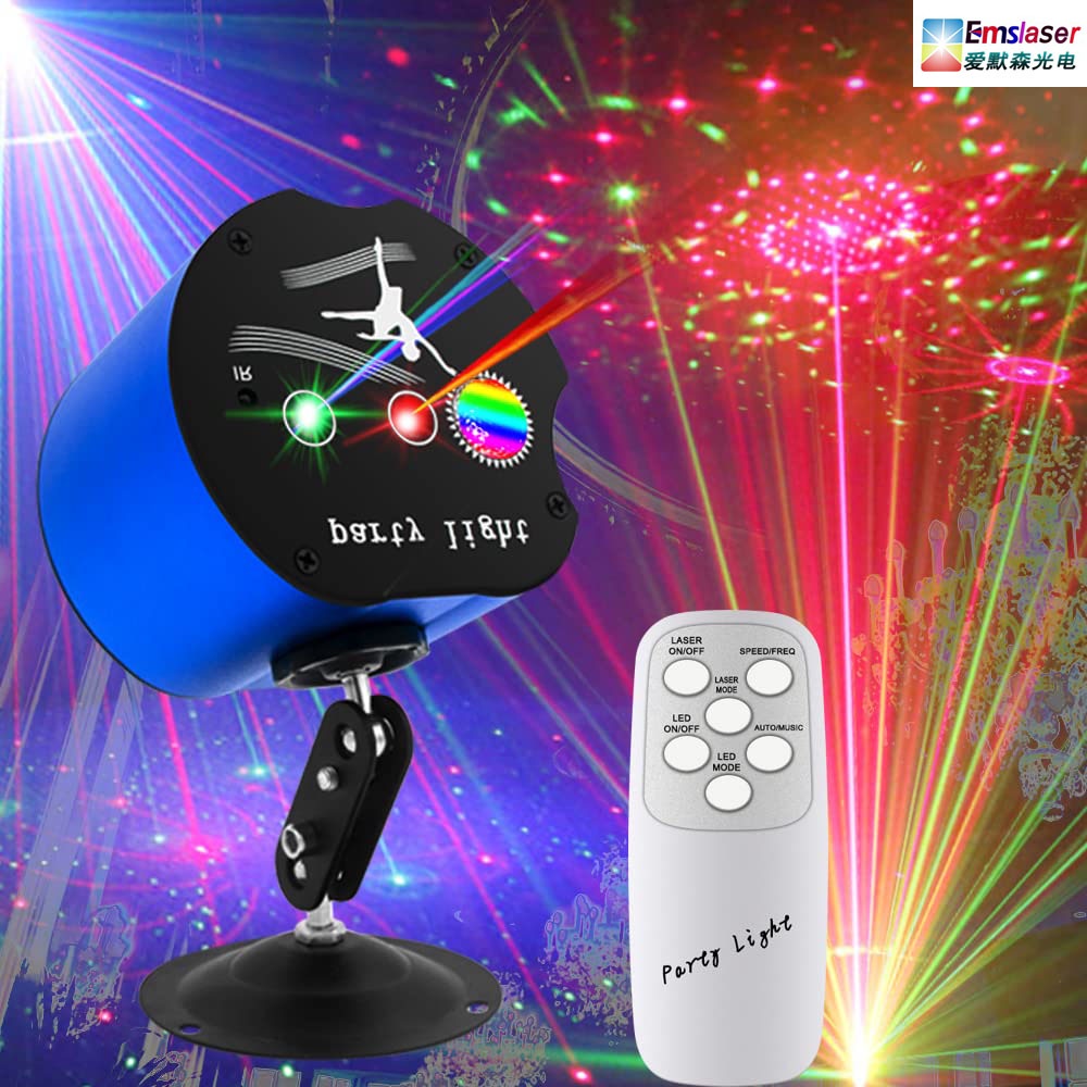 ĐÈN LASER BAY PHÒNG 4 CHẾ ĐỘ CHỚP SÂN KHẤU 64 HIỆU ỨNG CẢM BIẾT THEO NHẠC/ ĐIỀU KHIỂN BẰNG REMOTE