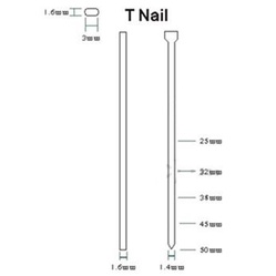 Đinh ghim T25 - T32 - T38 - T45 - T50, hộp 2500 cây đinh T bắn gỗ công nghiệp, Ghim T bấm gỗ thùng pallet, Kim T bắn gỗ