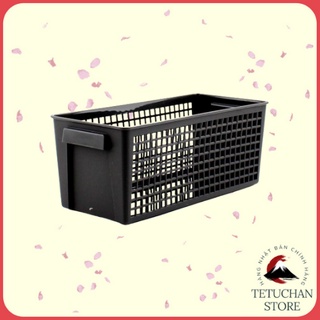 Giỏ đựng đồ đa năng dáng dài màu nâu Inomata đựng đồ nhà bếp, văn phòng phẩm Nhật Bản - Tetuchan Store