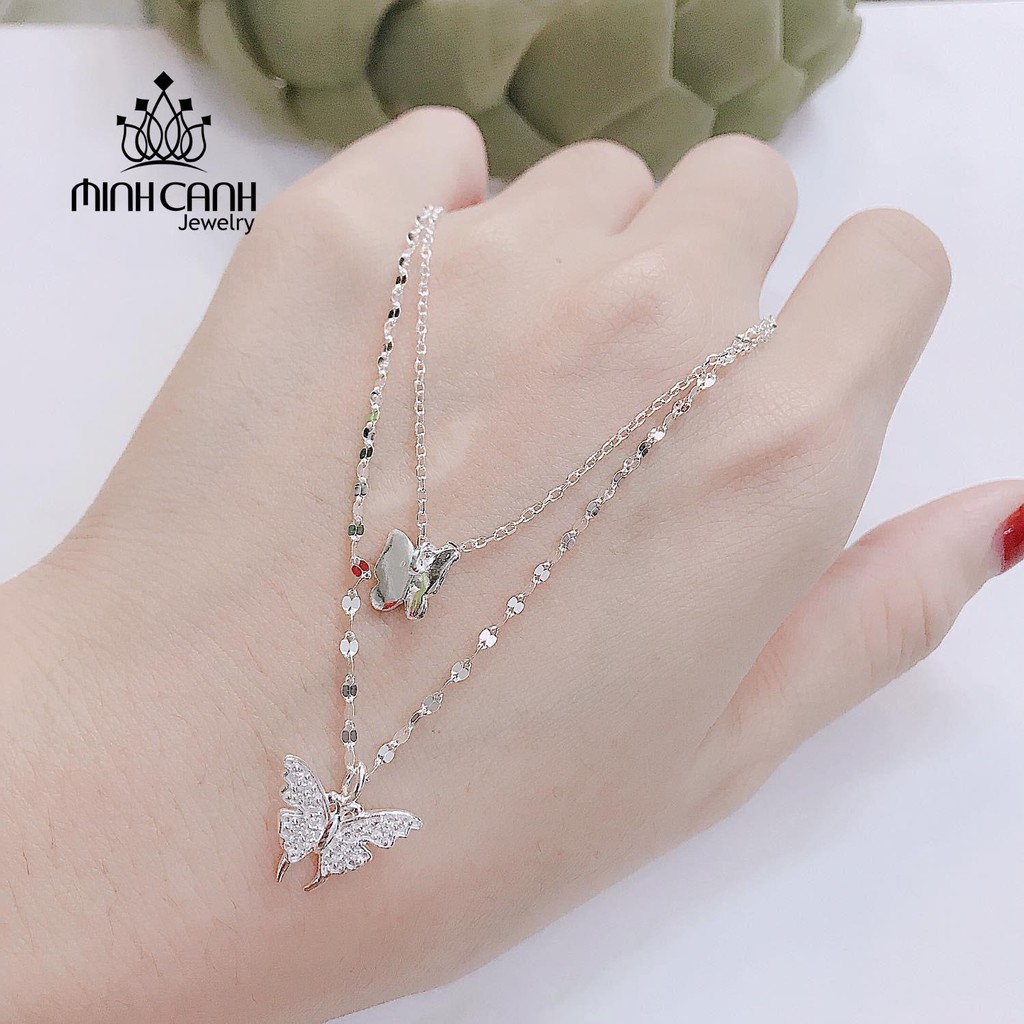 Dây Chuyền Bạc Nữ Bướm Dây Đôi - Minh Canh Jewelry