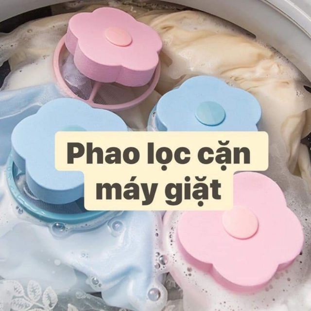 Phao Lọc Cặn Bẩn Máy Giặt Thông Minh - Túi Lọc Gom Rác Lông Tóc Trong Lồng Máy Giặt Hình Bông Hoa