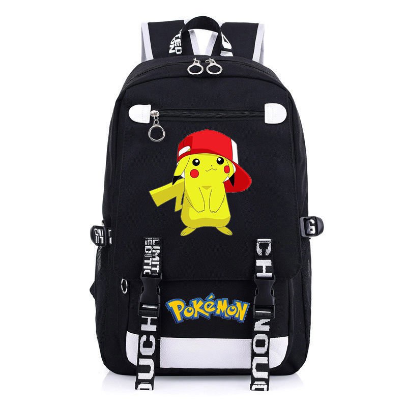 Balo nam nữ in hình POKEMON anime chibi cặp sách đi học thời trang