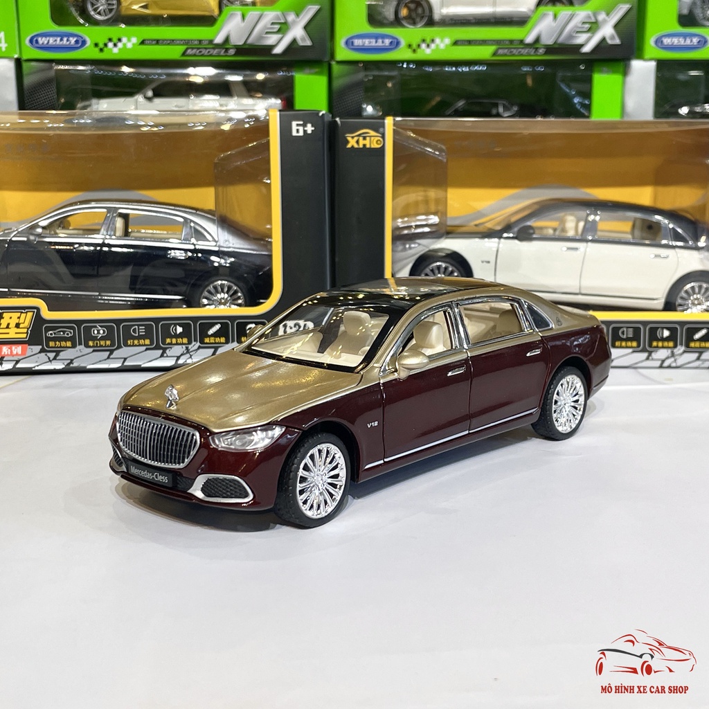 Mô hình xe kim loại Mercedes-Benz Maybach S680 tỉ lệ 1:24 Carshop hãng XHD 3 màu