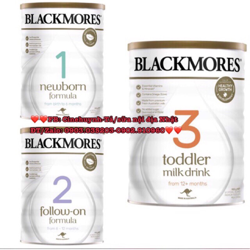 💞💞SỮA BLACKMORE 900gr của Úc đủ số 1,2,3💞💞