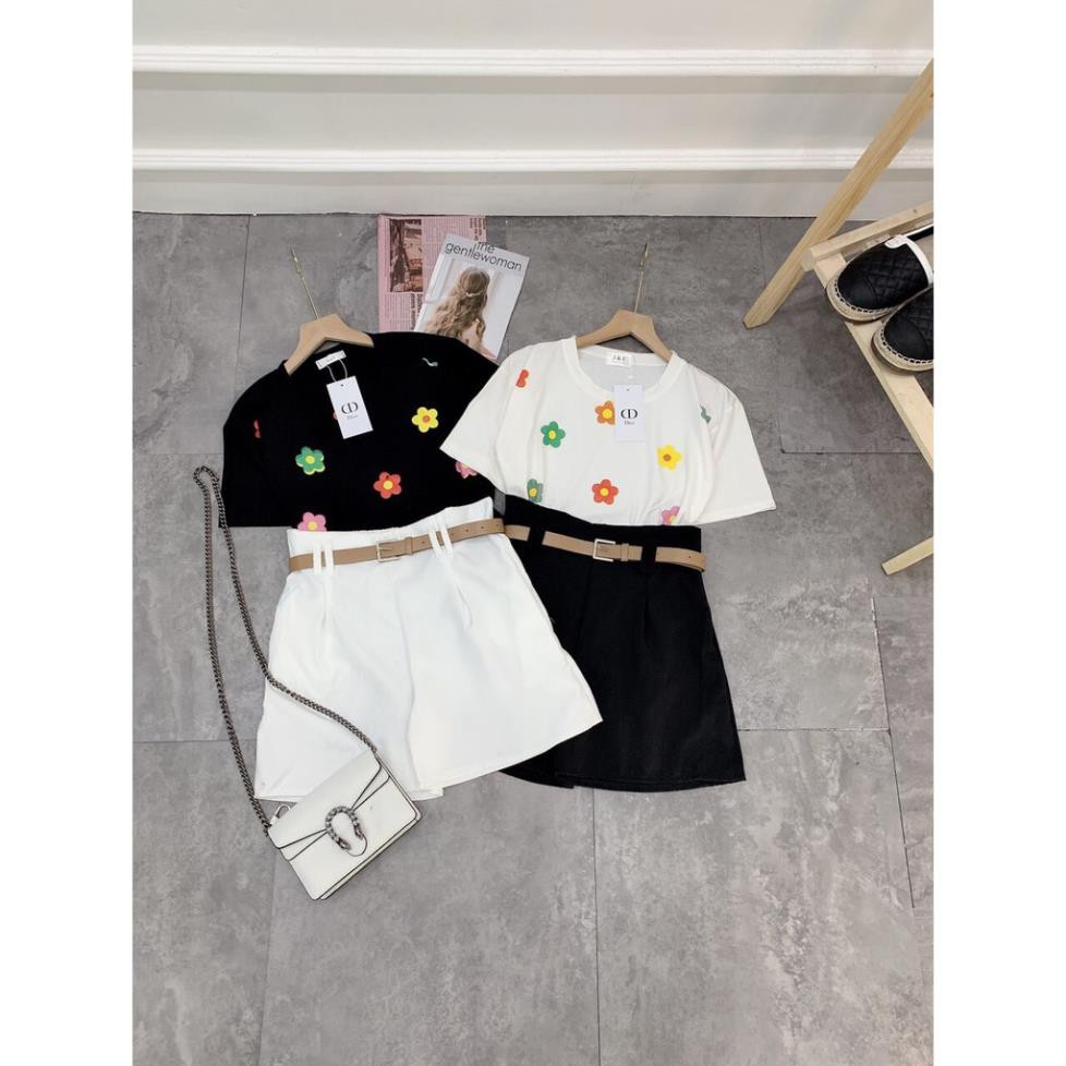 Set đồ nữ cá tính, set quần sóc áo thun đi chơi sang chảnh mùa hè đẹp YA140 | BigBuy360 - bigbuy360.vn