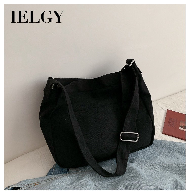 Túi đeo vai IELGY vải canvas xinh xắn thời trang dễ phối đồ cho nữ