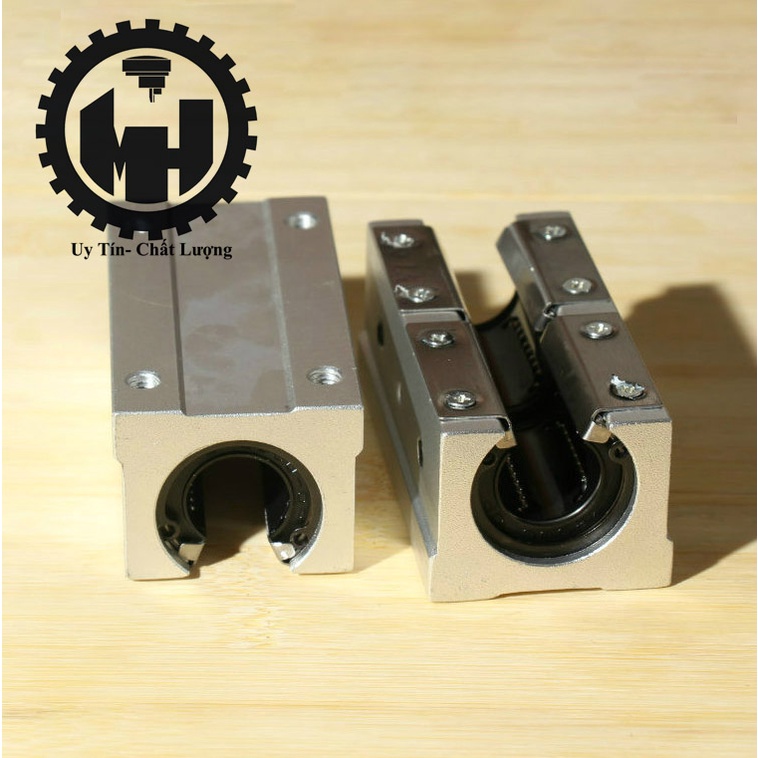 Con trượt tròn SBR16,20,25,30 Loại hở cho ray trượt tròn có đế.