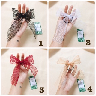 CỘT TÓC NƠ REN TIỂU THƯ ẢNH THẬT