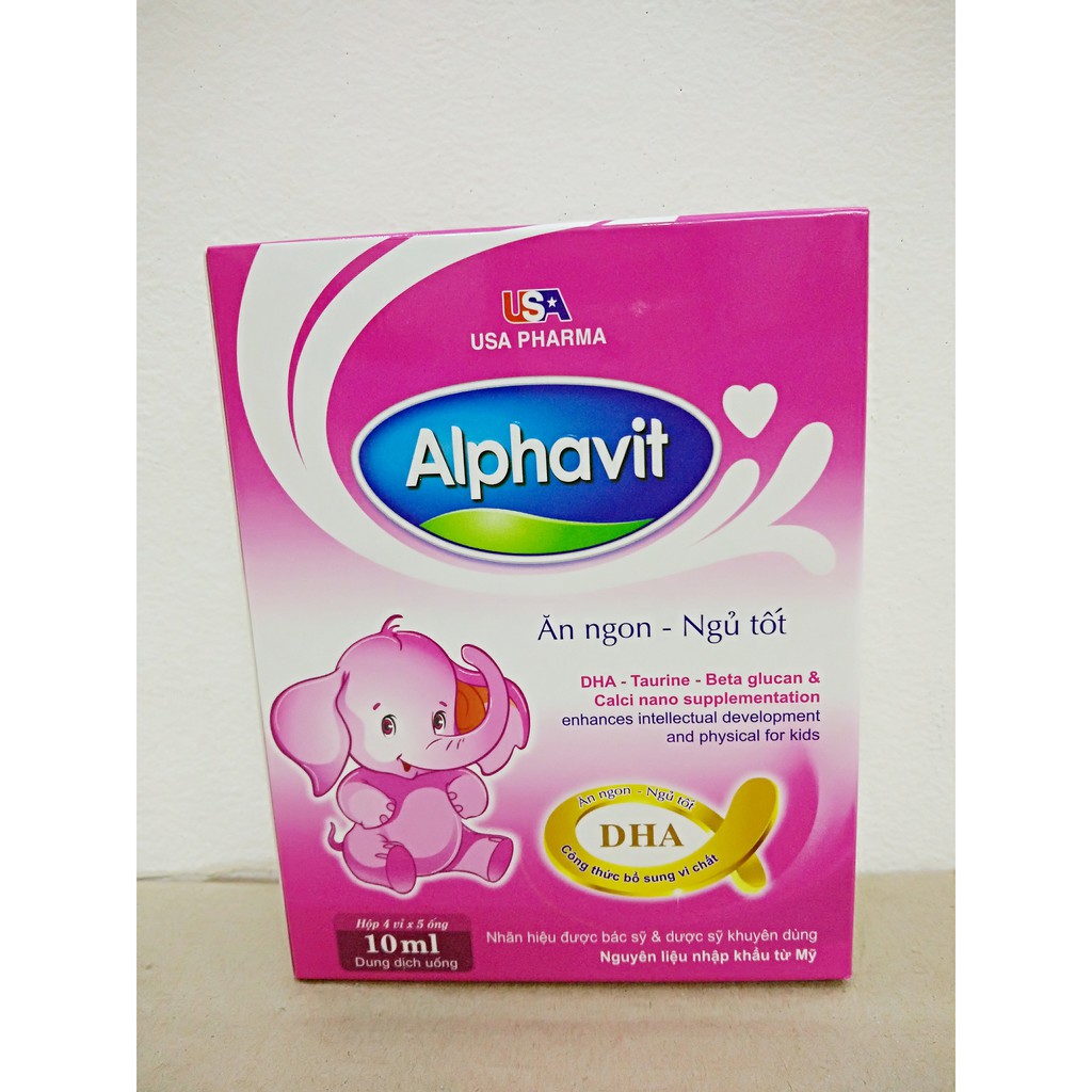 ALPHAVIT ĂN NGON NGỦ TỐT - SIRO ĂN NGON NGỦ TỐT CHO BÉ - HỘP 20 ỐNG NHỰA BẺ