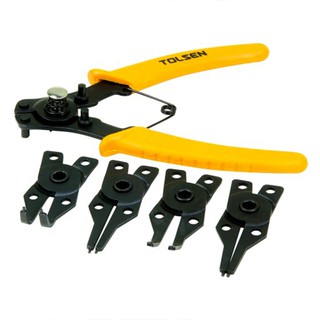 [ CHÍNH HÃNG ] Kìm Mở Chốt Phe 4 Đầu ( 6" / 160mm ) Tolsen 10100 [ Real | TSE ]