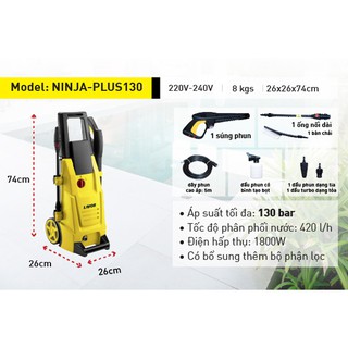 Máy phun áp lực nước Lavor NINJA PLUS 130