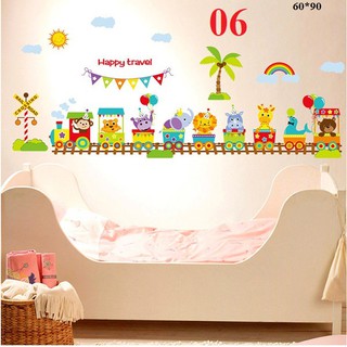 Decal dán tường happy travel