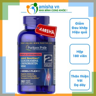 Glucosamine Triple Strength Chondroitin MSM Bổ Xương-Khớp Puritan's Pride