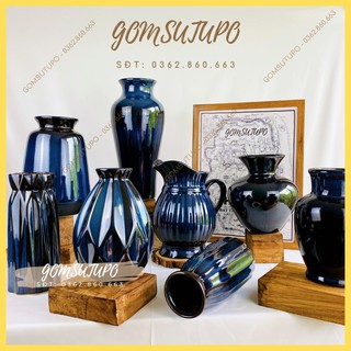Bình Hoa Men Kính - Lọ Sứ Bát Tràng gomsutupo cắm hoa tươi, Gốm Sứ Trang Trí TUPO