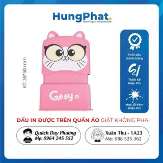 Khắc dấu tên, con dấu hình thú dễ thương
