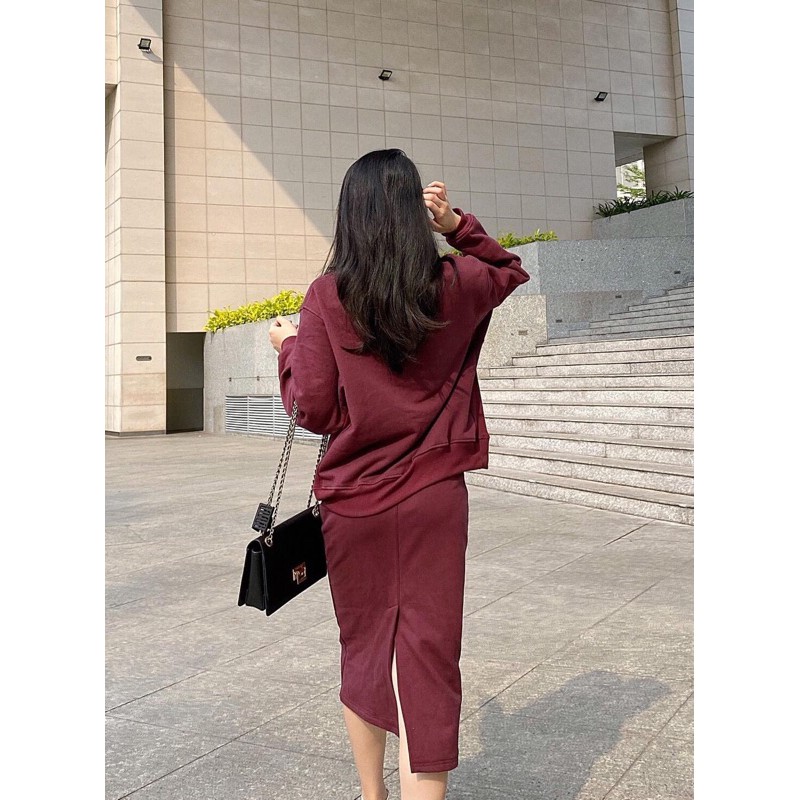 Bộ áo váy nỉ thu đông AfterBefore | BigBuy360 - bigbuy360.vn