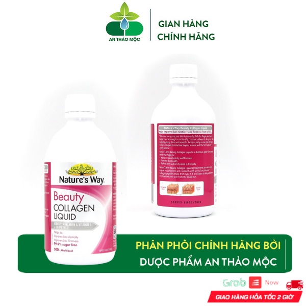 Collagen Thủy Phân Nature's Way Beauty Collagen Liquid Dạng Nước 500ml Sáng Da Đẹp Da