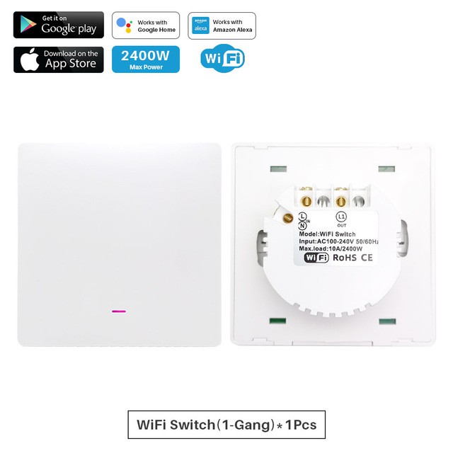 Công Tắc Điều Khiển Từ Xa Thông Minh Tuya 2 Get 3% Tích Hợp Wifi Không Dây Qua Alexa Google Home Tmallie Xiaodu Xiaomi Life App