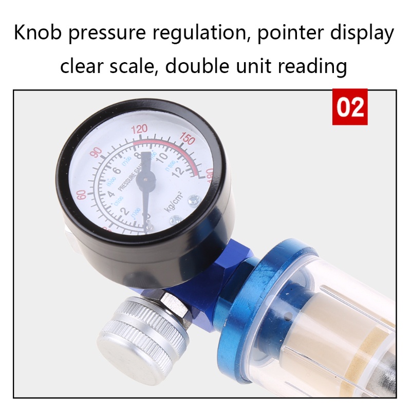 Máy Nén Khí Tách Dầu Siêu Nước Có Đồng Hồ Đo Áp Suất