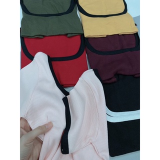 Áo croptop cổ U trước sau