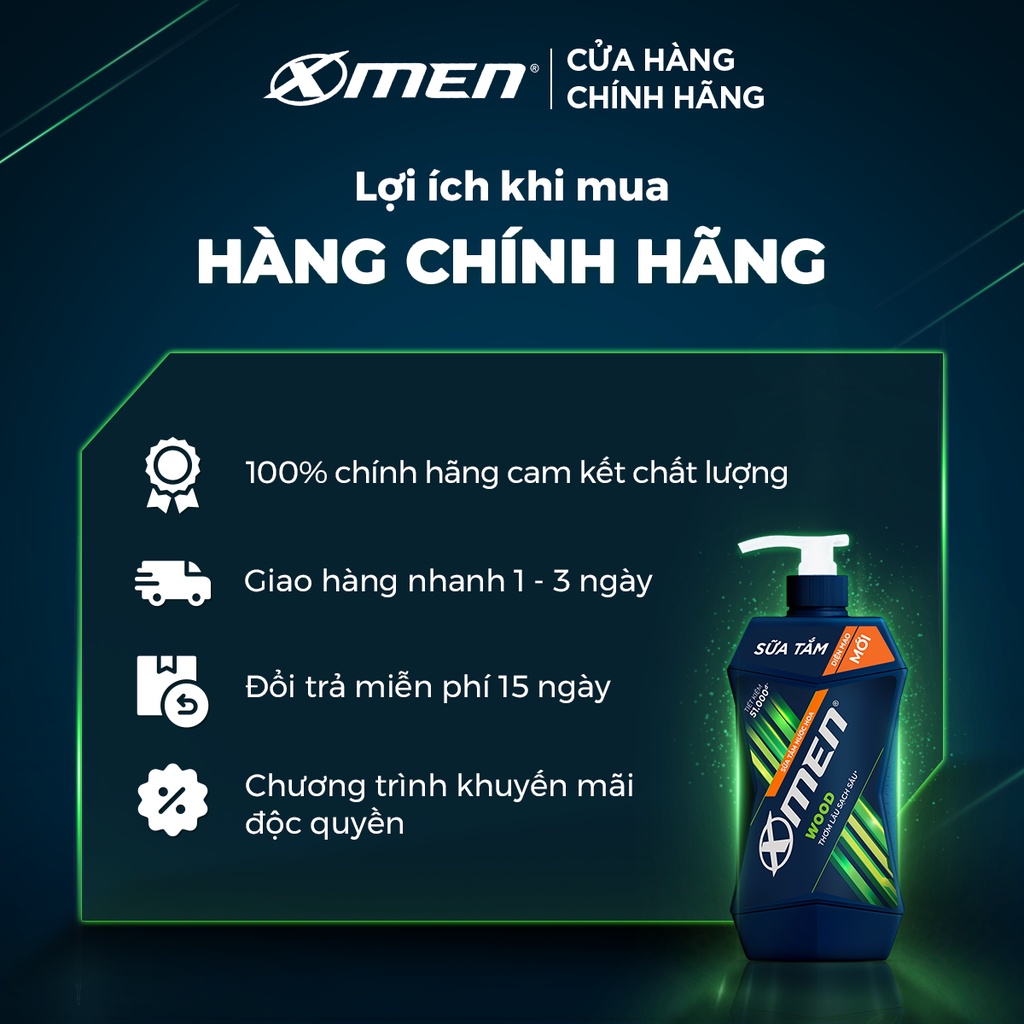 Sữa Tắm Nước hoa X-Men Wood 650G