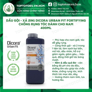 Dầu Gội - Xả 2in1 Dicora Urban Fit Fortifying chống rụng tóc dành cho nam - 400ml [NHẬP KHẨU CHÍNH HÃNG 100%]
