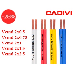 Dây điện Cadivi cuộn 100m dây đôi giá hạt dẻ 2x16 ; 2x24 ; 2x30 ; 2x32  mua sỉ kbzl có giá cho thợ