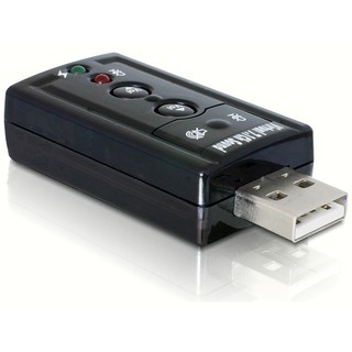 [Xả kho] USB SOUND 7.1 KẾT NỐI CỔNG USB RA 2 JACK AUDIO ,MIC (đen)