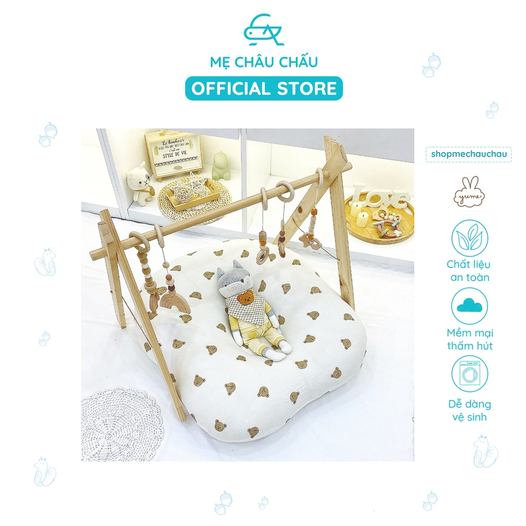Gối Chống Trào Ngược Xô Muslin Organic Yume (Hàng Cao Cấp Dùng Cho Trẻ Sơ Sinh)