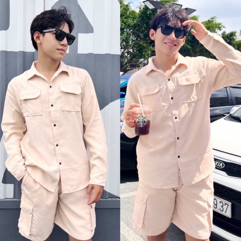 Áo Sơ Mi Nhung KUPI Nam Nữ Tay Dài Hai Túi Hộp Unisex Hot Trend Mr Smile 99 Shop