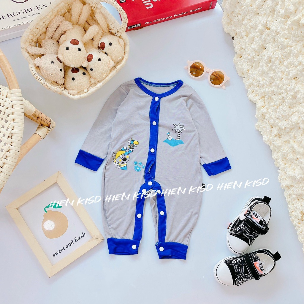 Body dài thun lạnh peptit Minky mom cho bé (3-10kg)