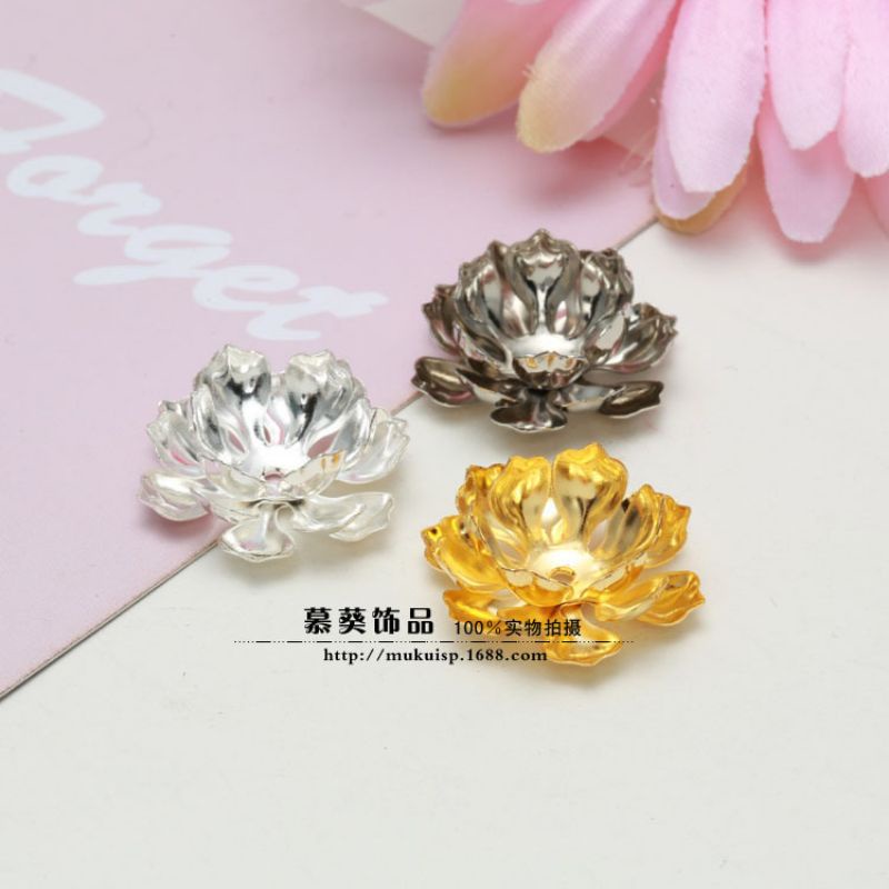 (1 cái)Phiến hoa sen 6 cánh 3 lớp 23mm- nguyên liệu làm trâm cài tóc cổ trang, nguyên liệu diy, Sỉ phụ kiện Khánh Huyền