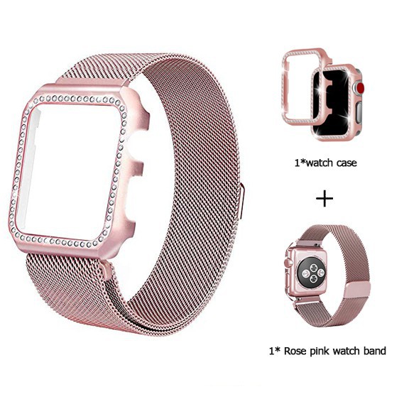 For Apple Watch series 6 SE 44mm/40mm Stainless steel wrist band for Apple Watch 38mm/42mm Series 6/SE5/4/3/2/1.