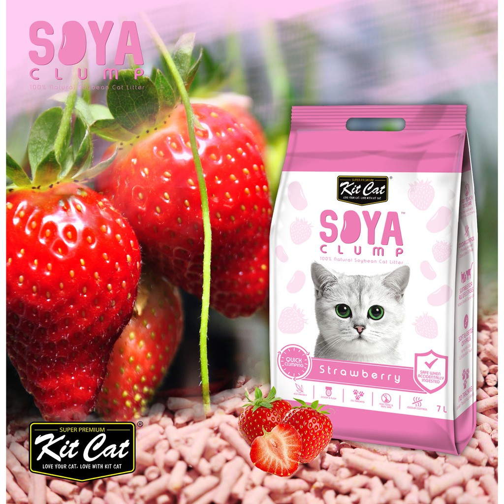 Cát vệ sinh cho mèo Kitcat Soya đậu nành hữu cơ 7l