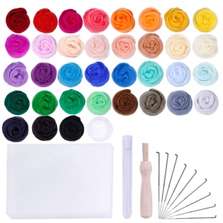 Len chọc kit siêu cute - combo len thô nhiều màu đầy đủ dụng cụ