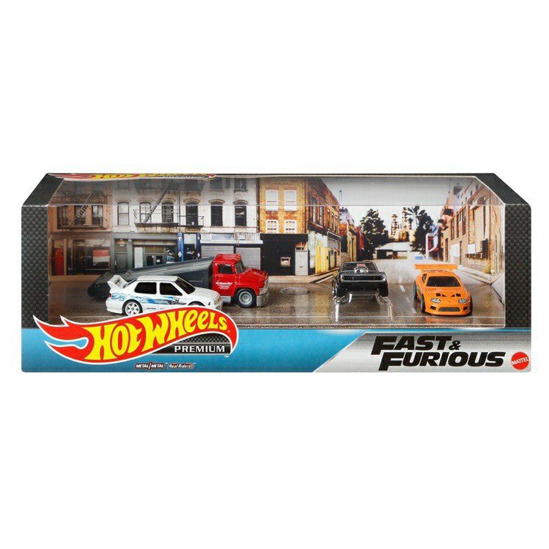 ( Premium bánh cao su ) 2020 Hot Wheels Fast & Furious Premium Garage Diorama Box Set