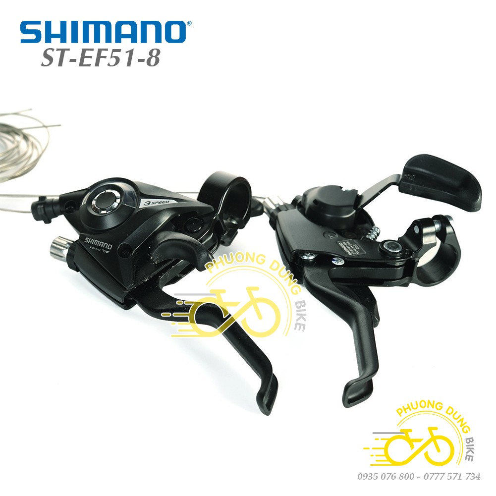 Tay đề xe đạp SHIMANO ST-EF51-8  3x8 Speed