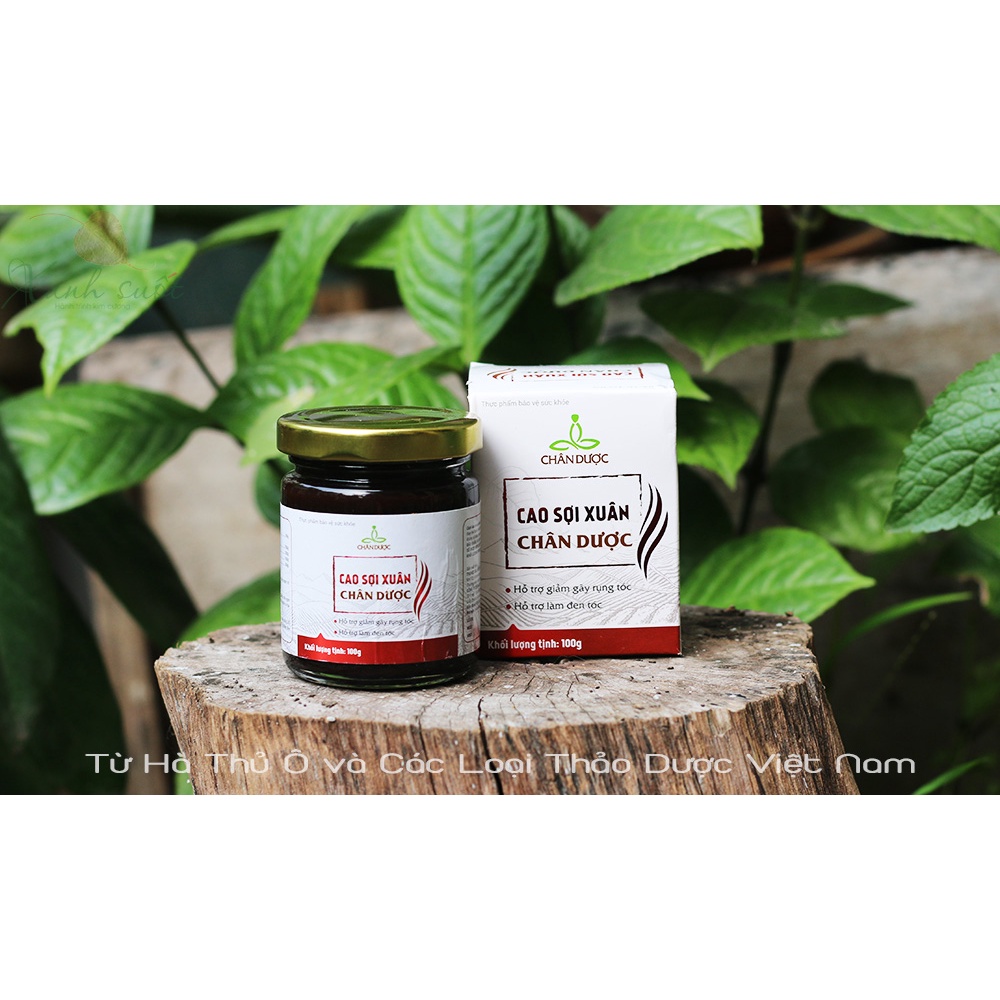 [Chân Dược] Cao Thảo Dược- Sợi Xuân- Cao Hà Thủ Ô Đỏ-Giúp Trẻ Hóa, Đen Tóc, Giảm Gãy Tóc,- Fo-ti/ He Shou Wu [Xanh Suốt]