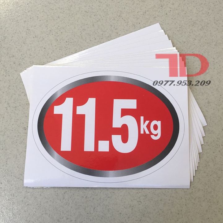 Tem dán trang trí Máy Giặt loại 11.5KG