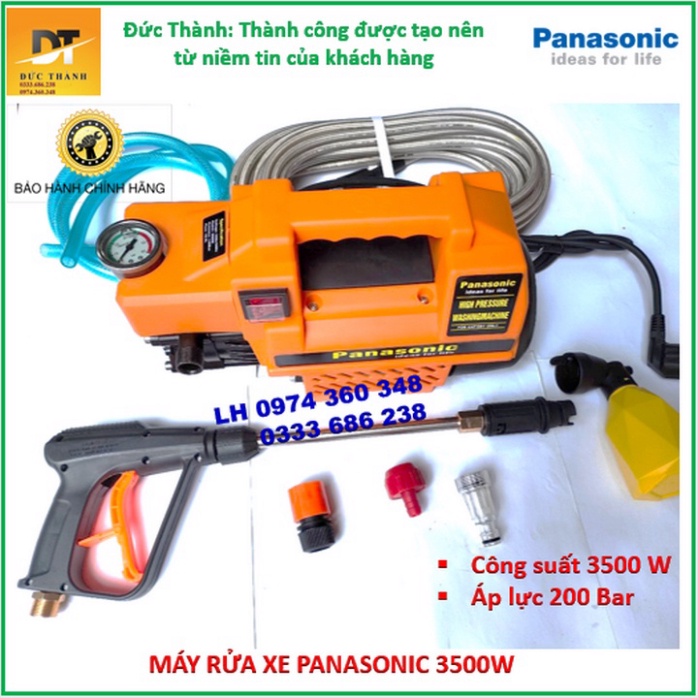 Siêu hot Máy rửa xe PANASONIC 3500W màu cam.