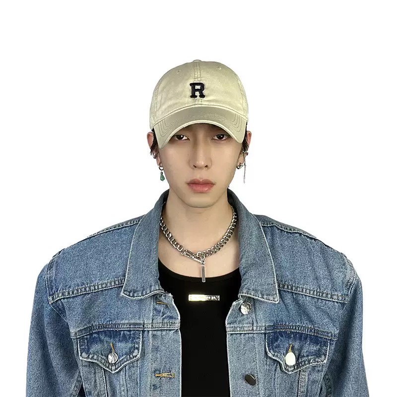 Nón lưỡi trai MG STUDIO họa tiết thêu chữ “R” với nhiều màu tuỳ chọn